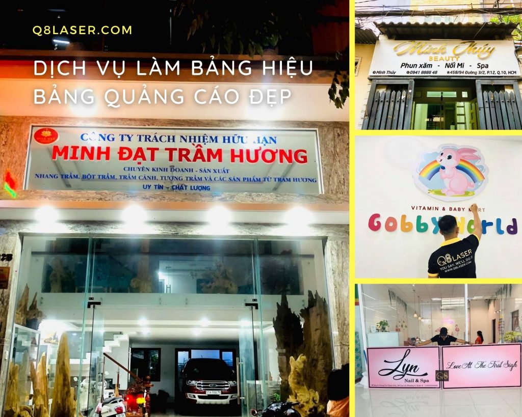 Làm biển hiệu - Cắt Khắc Laser Q8 - Công Ty TNHH Q8 Laser Việt Nam